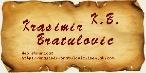 Krasimir Bratulović vizit kartica